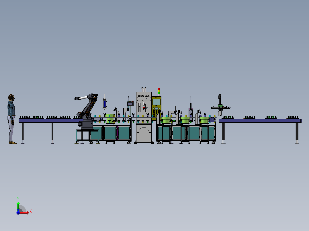 万向节生产线前视图