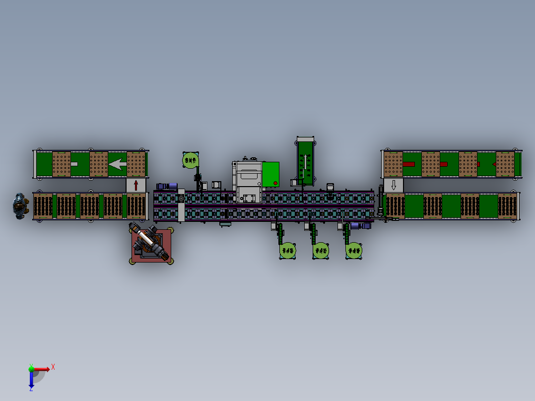 万向节生产线俯视图