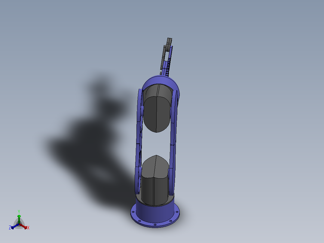 obot arm二爪夹持机械臂简易演示结构3D图纸 Solidworks设计正等轴测图