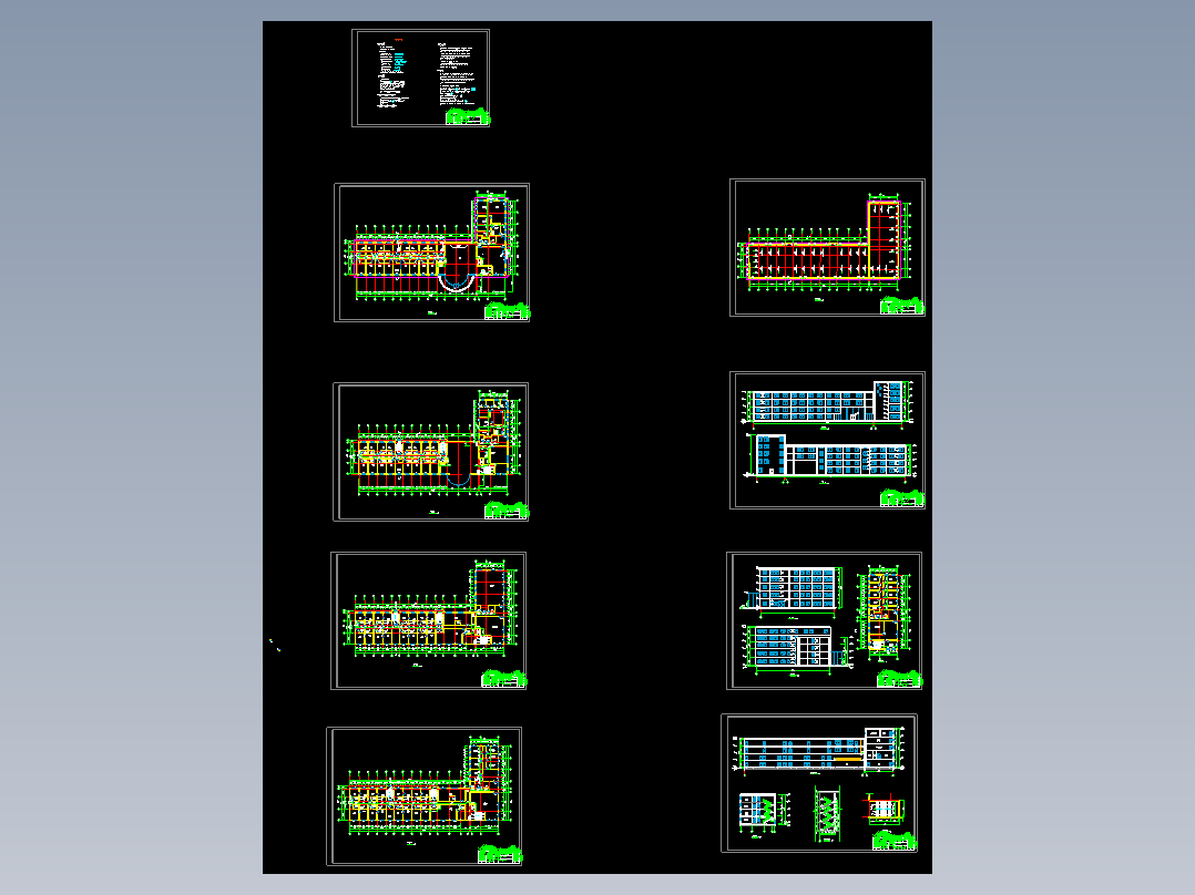 某六层酒店框架结构全套图纸及计算书3700平米左右
