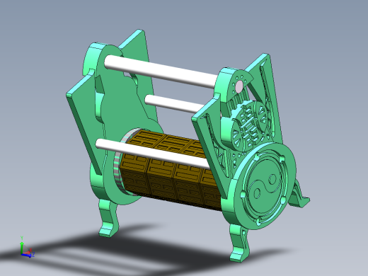 Q029-一种仿古密码锁的结构设计【三维SolidWorks】