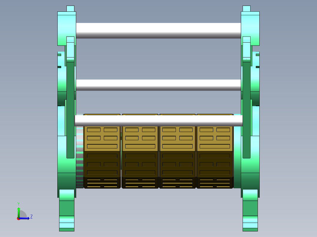 Q029-一种仿古密码锁的结构设计【三维SolidWorks】左视图