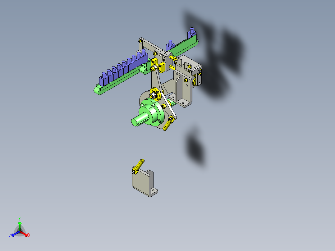 凸轮轴承驱动工件引入机构