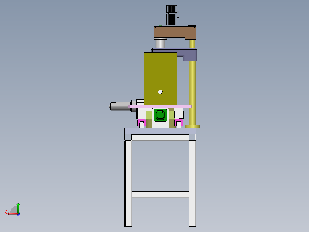 压缩机底座零件钻孔专机设计( 全部结清）后视图