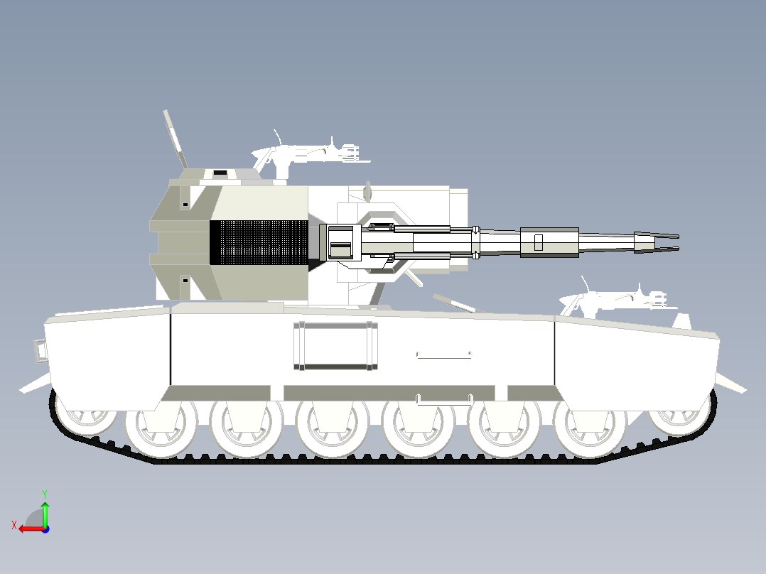 B3_USC TANK坦克模型后视图