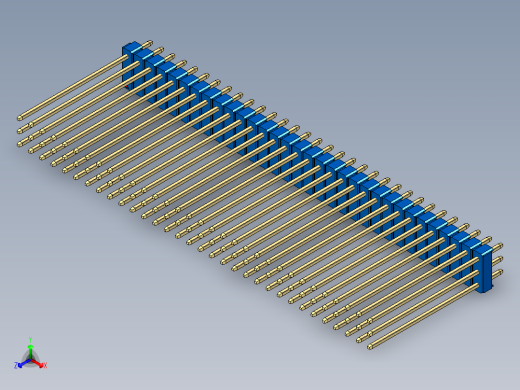 彩色公头100mil（2.54mm）系列-DS1021_blue_3x32p_100mil_Type43_rev1.0