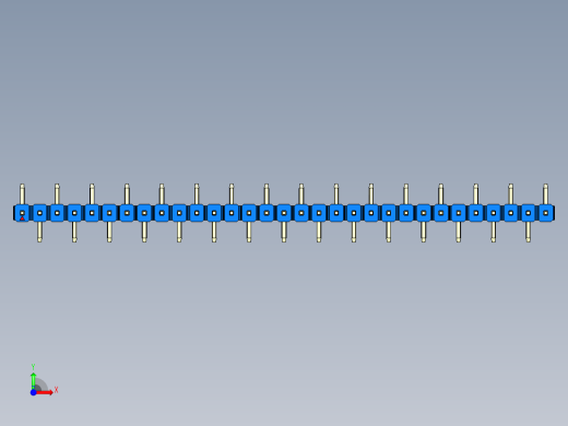 彩色公排针 100mil 2.54mm 系列-DS1022_blue_31p_100mil_Type_SMT_R1_rev1.0前视缩略图