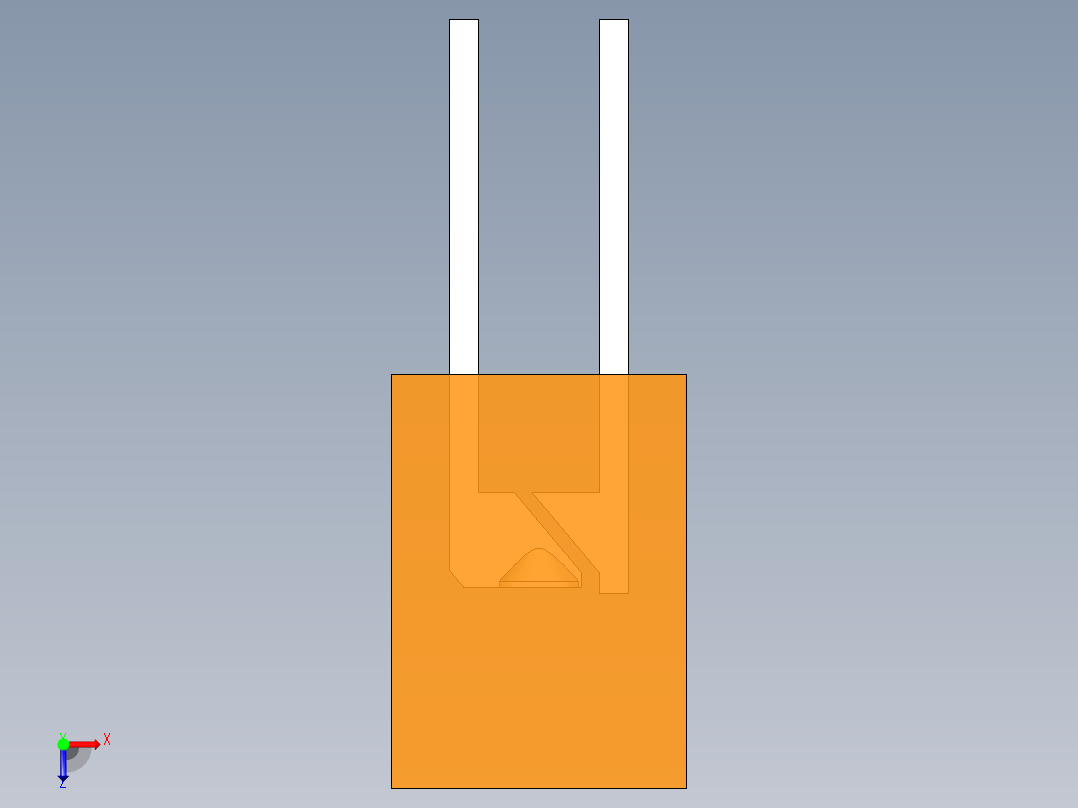 LED_Rectangular_Orange_2x5x7mm俯视图
