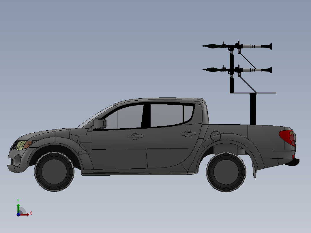 皮卡车模型3D图纸 (9)