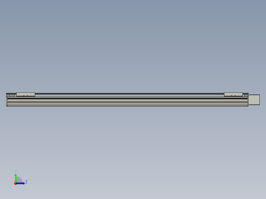 直线模组WG-LHB12-S1200-L(B)设计图纸左视缩略图