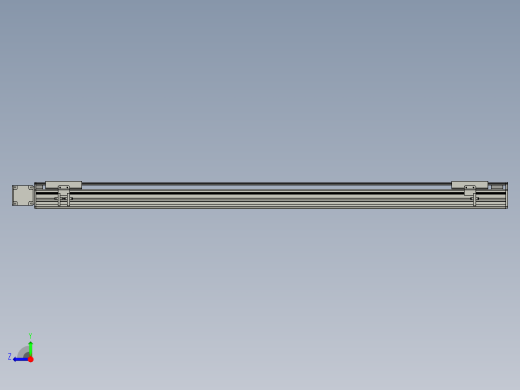 直线模组WG-LHB12-S1200-L(B)设计图纸右视缩略图