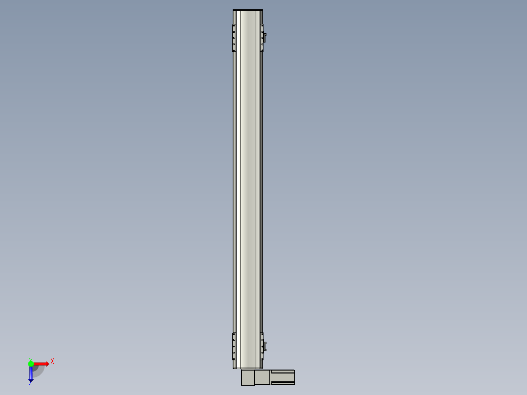 直线模组WG-LHB12-S1200-L(B)设计图纸俯视图