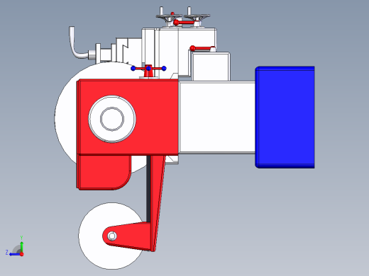 手动车床三维模型右视缩略图
