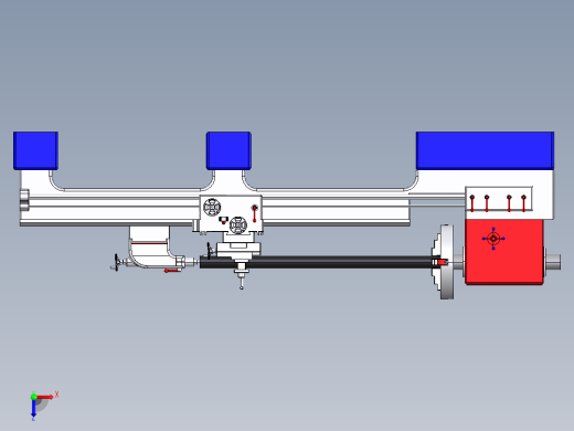 手动车床三维模型俯视缩略图