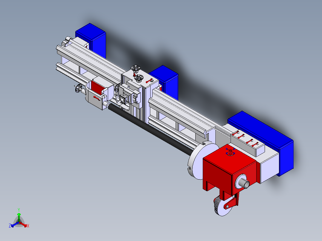 手动车床三维模型正等轴测图