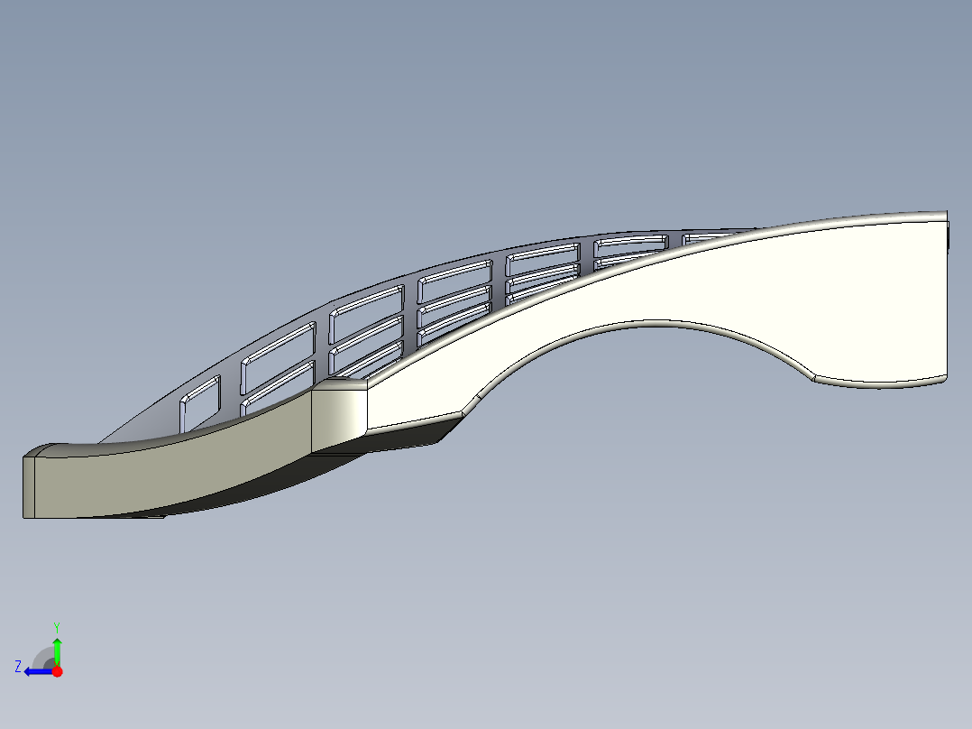 汽车引擎盖（笼式系统）--igs右视图