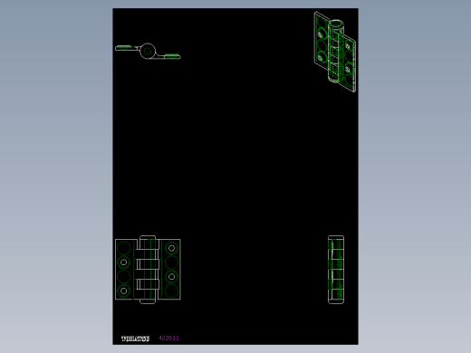工程塑膠鉸鏈CFC-2D多系列多零件图纸模型