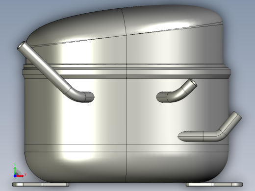 冰箱制冷循环三维图前视缩略图