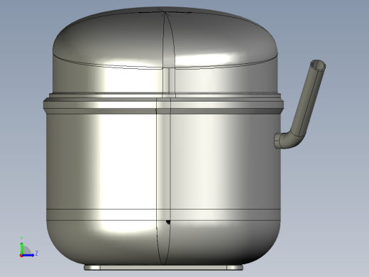 冰箱制冷循环三维图左视缩略图