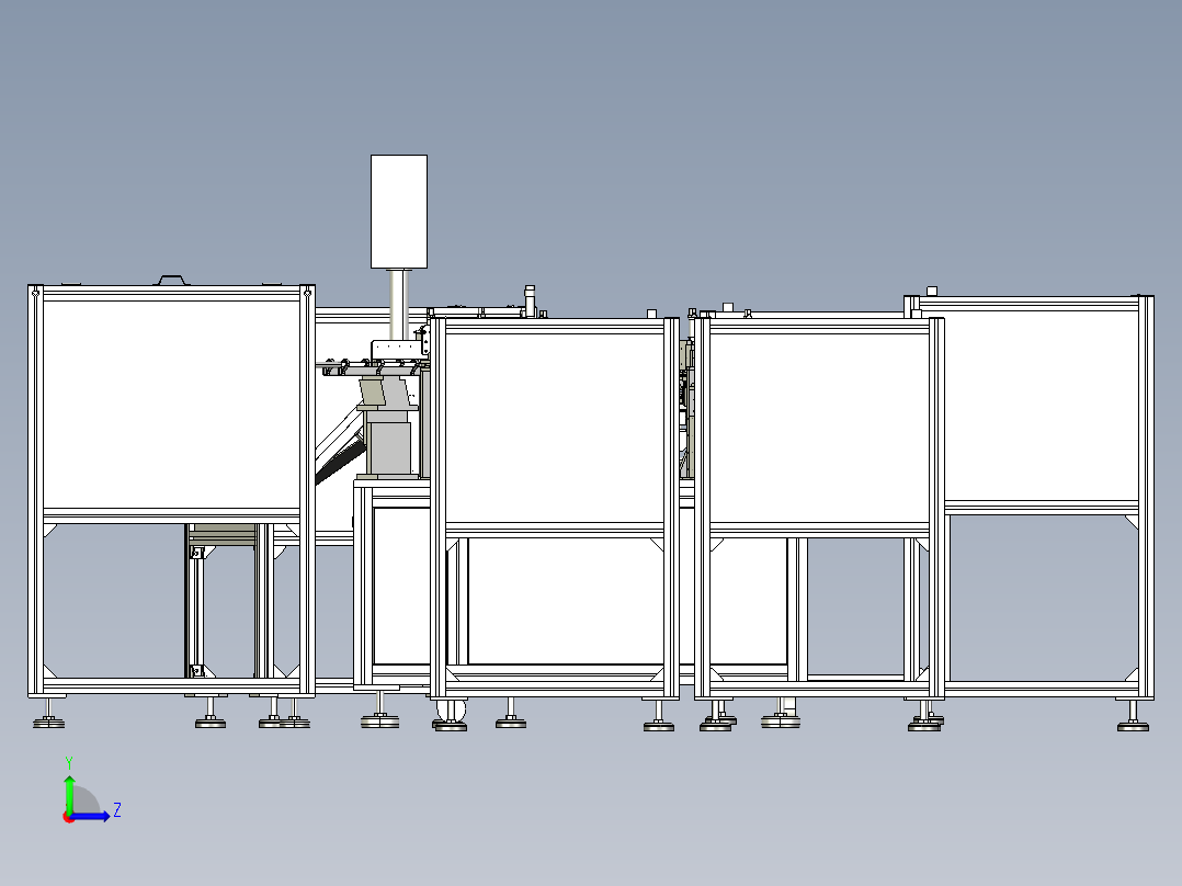 医疗三通组装机左视图