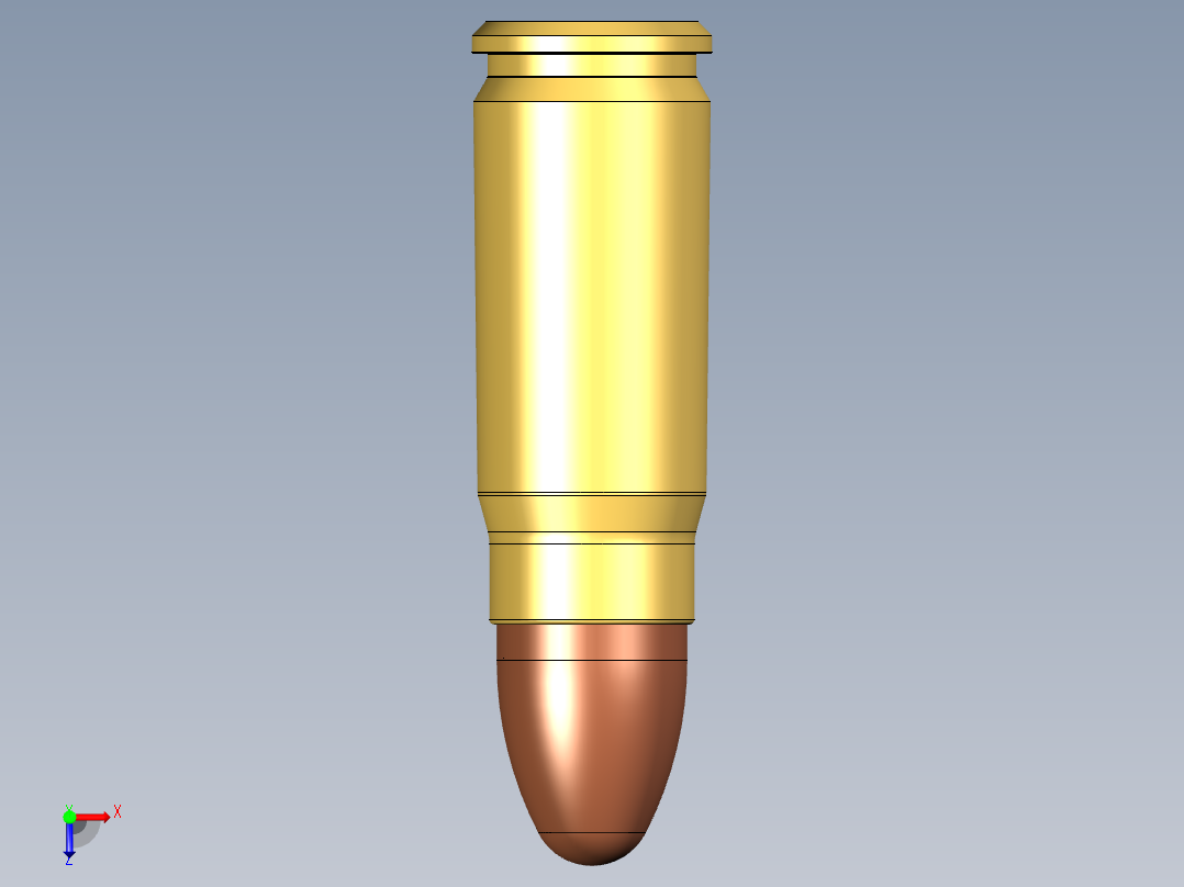 7,62x25 托卡列夫配 FMJ 弹药俯视图