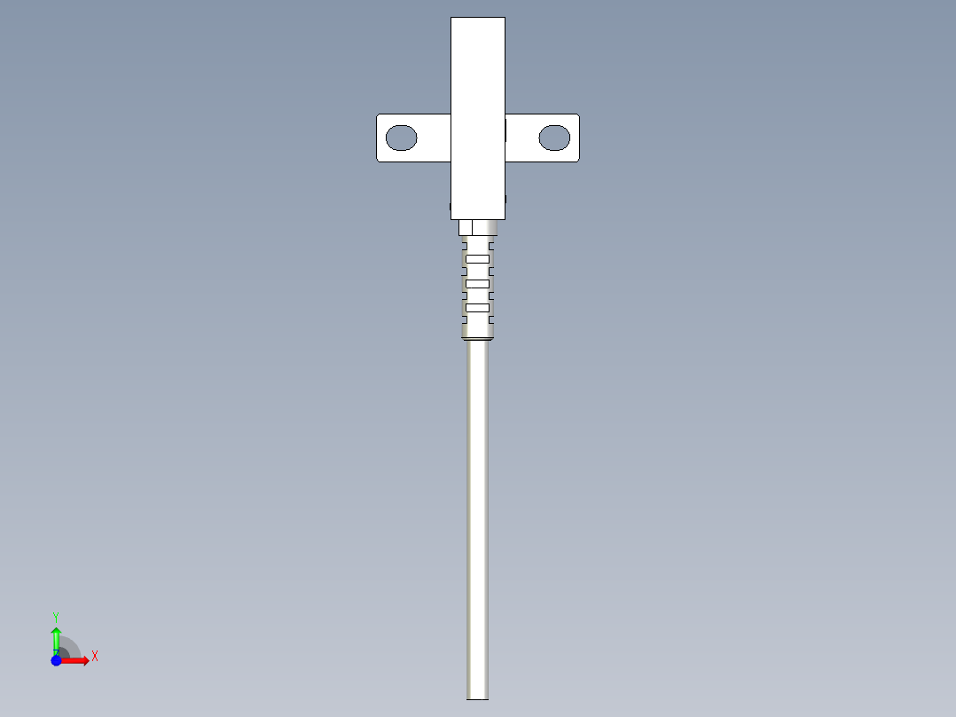 槽型光电传感器LU672_3D前视图