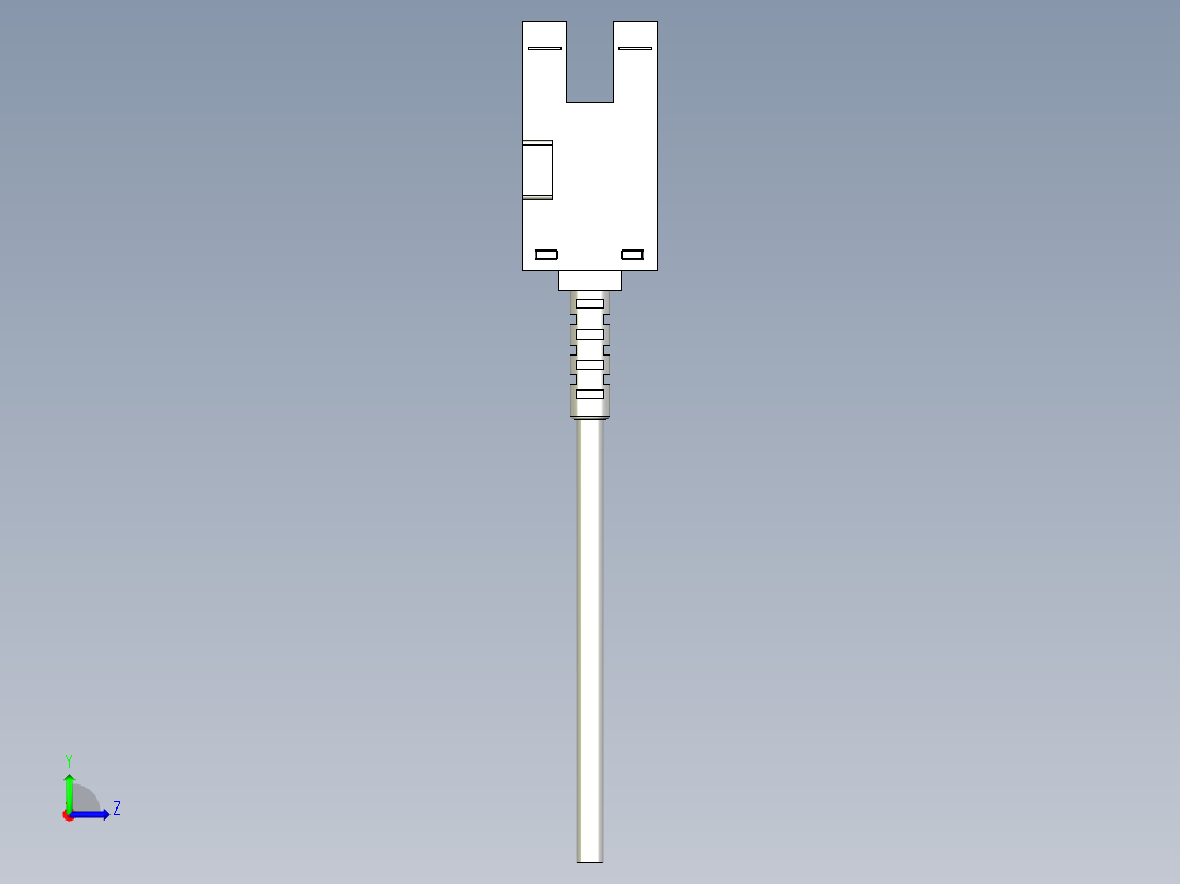 槽型光电传感器LU672_3D左视图