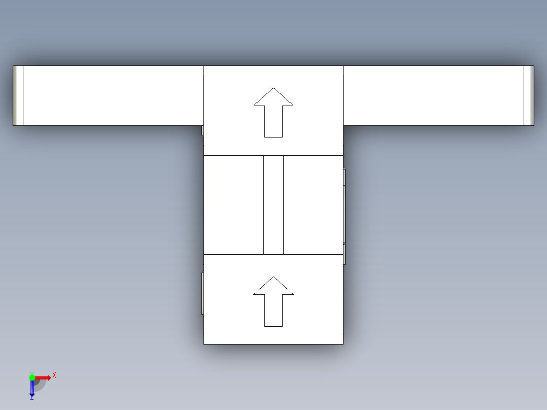 槽型光电传感器LU672_3D俯视图