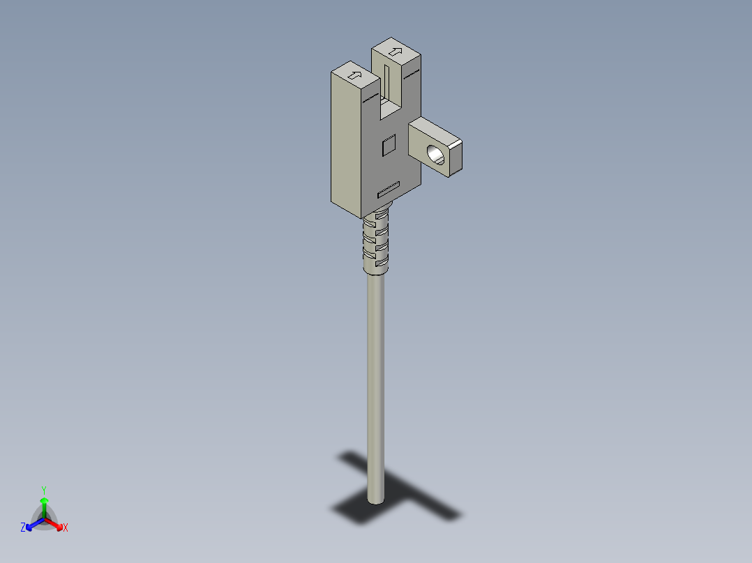 槽型光电传感器LU672_3D正等轴测图