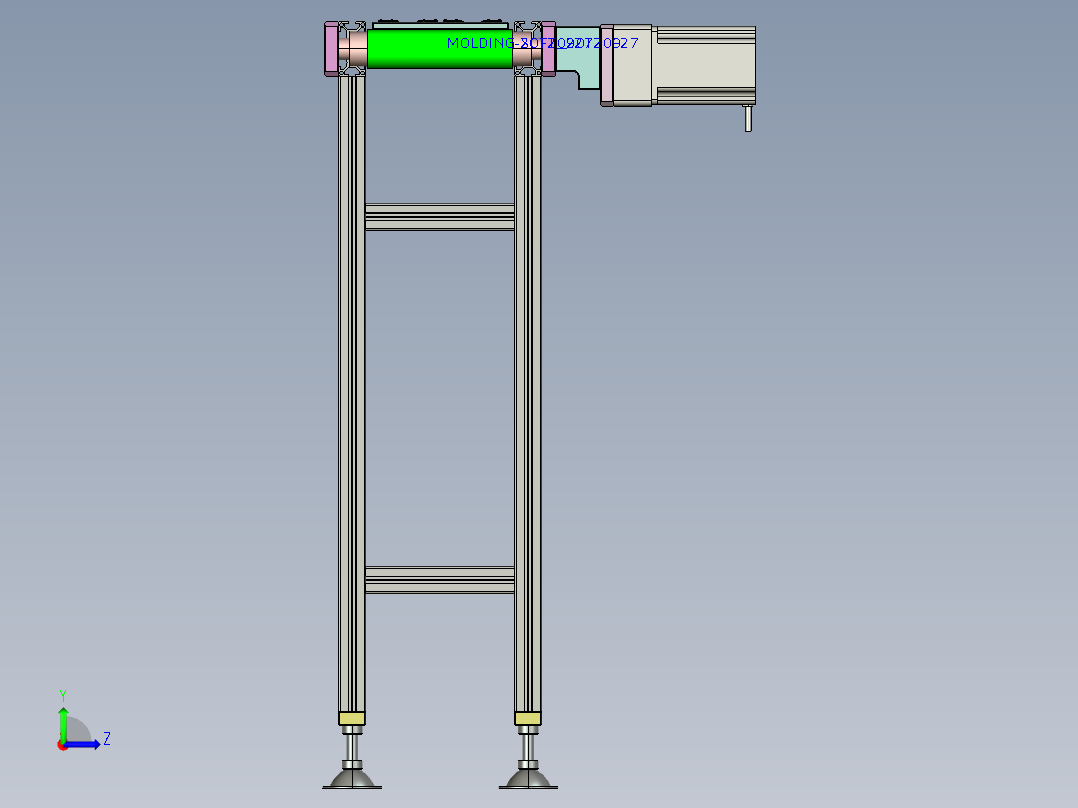 苹果按键评估测试设备 3D模型 非标自动化设备3D图纸3D模型左视图