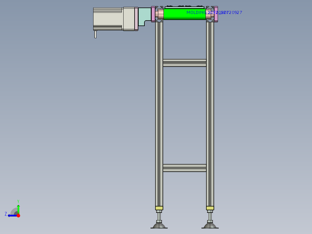 苹果按键评估测试设备 3D模型 非标自动化设备3D图纸3D模型右视图