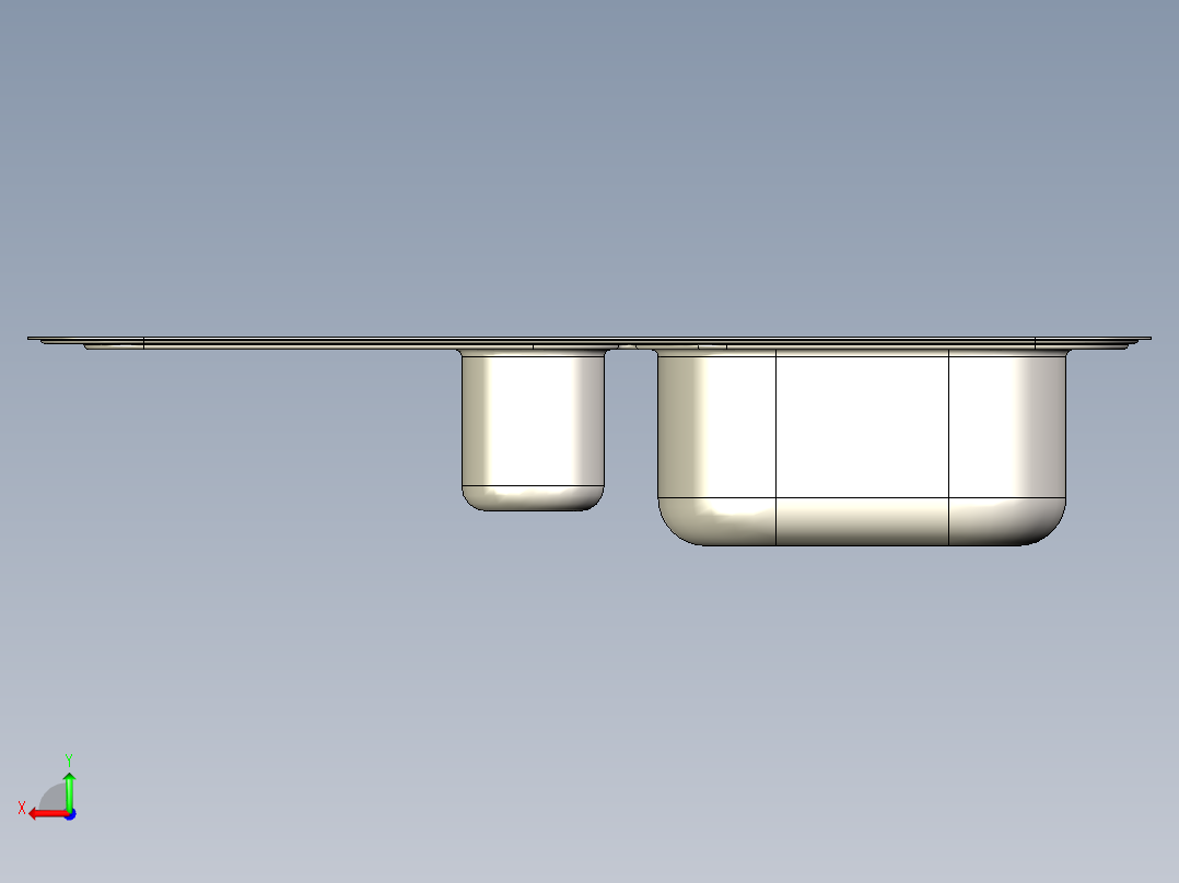 水槽、不锈钢水槽(66)后视图