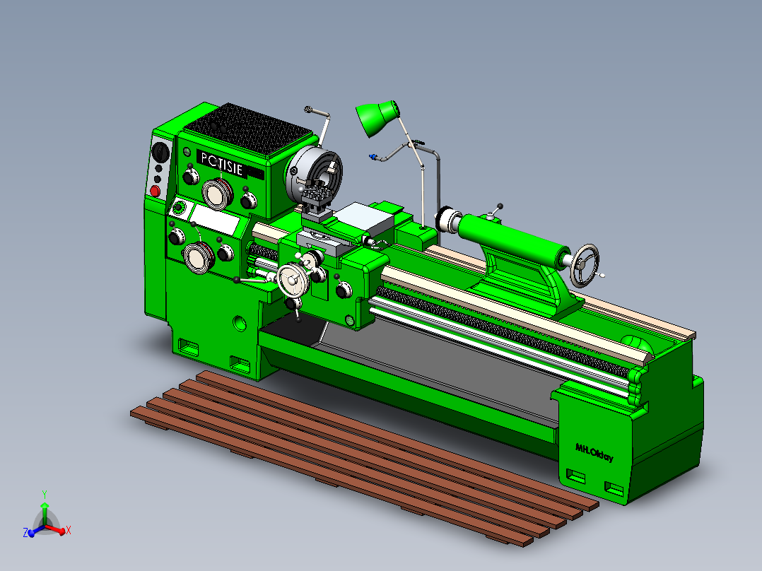 Stanok tokarnaya机床模型sw20可编辑主视图