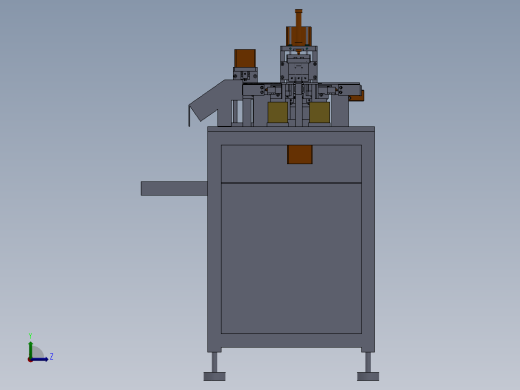 闭路头钉铆合机sw16可编辑左视缩略图