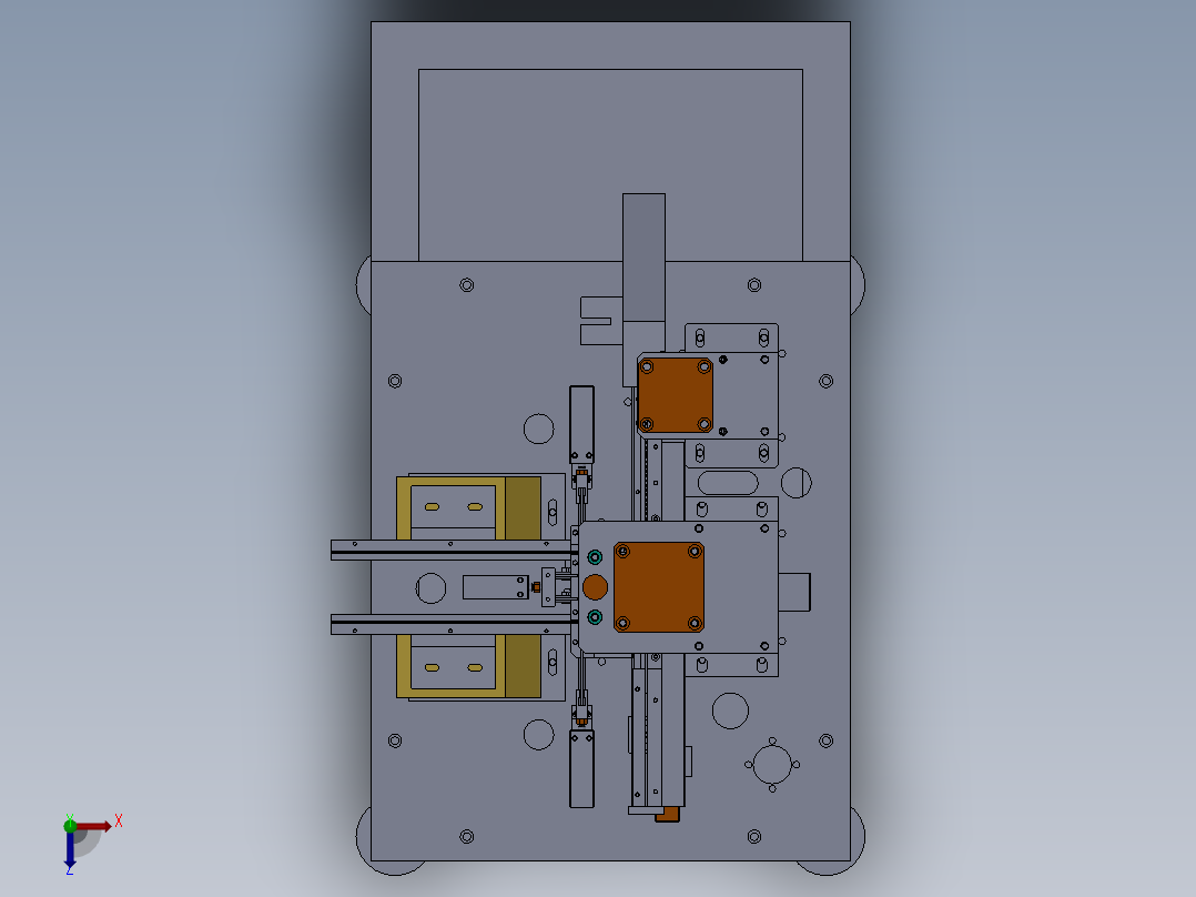 闭路头钉铆合机sw16可编辑俯视图