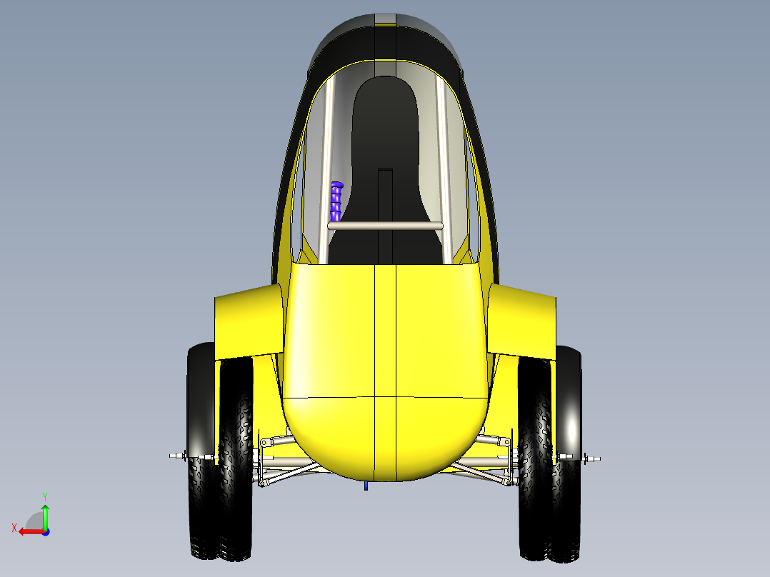 越野四轮车后视图