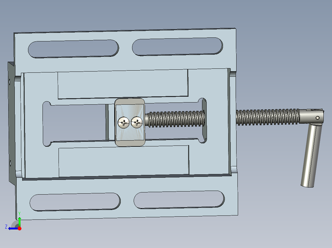 平口钳模型右视图