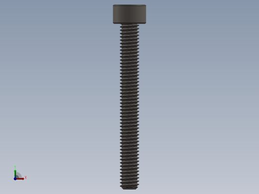 Screw_DIN_912_M4x35F_A2.SLDPRT公制内六角螺钉前视缩略图