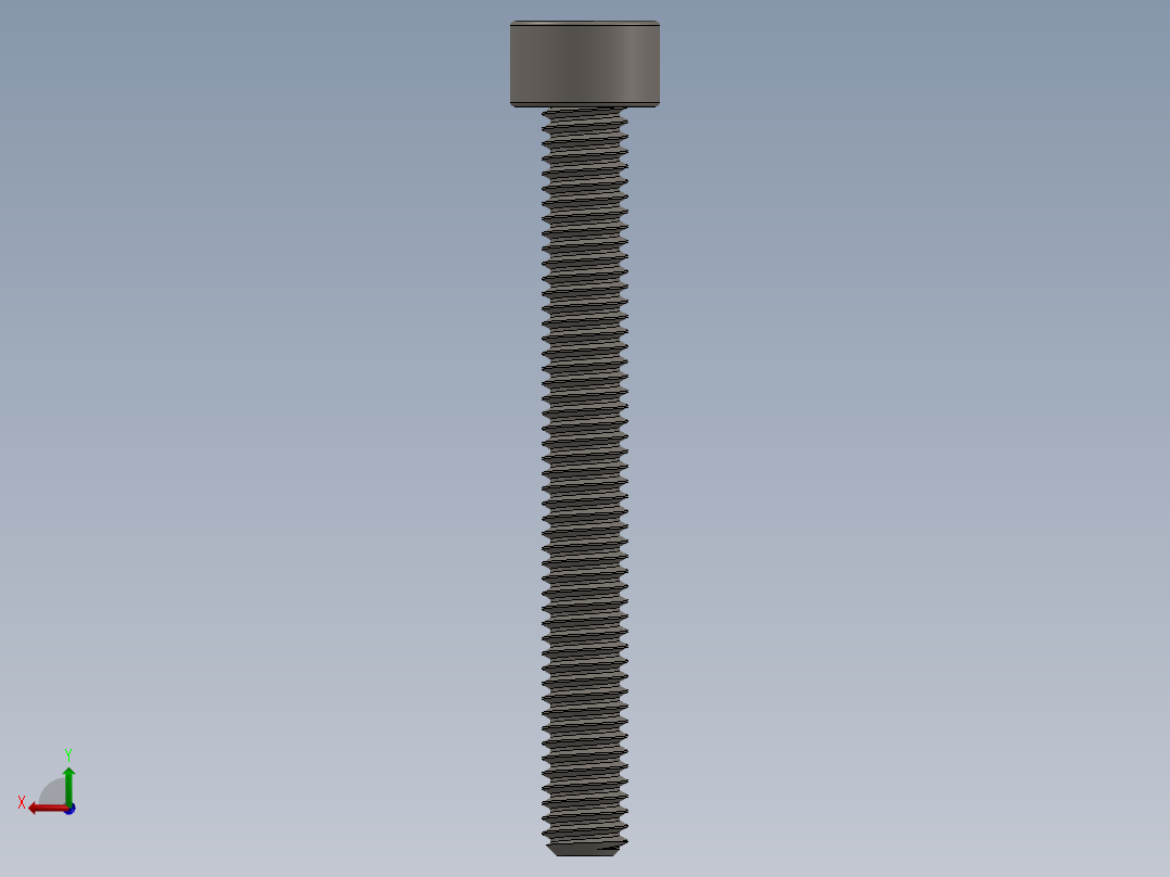 Screw_DIN_912_M4x35F_A2.SLDPRT公制内六角螺钉后视图