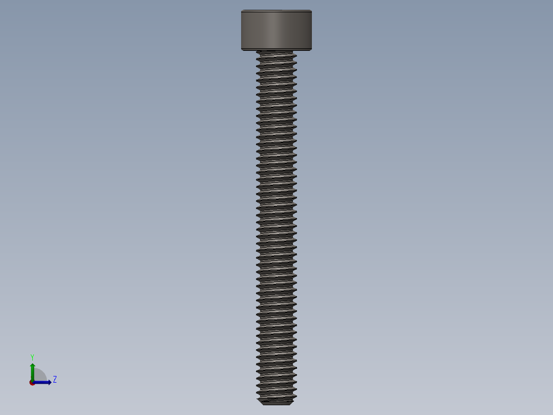 Screw_DIN_912_M4x35F_A2.SLDPRT公制内六角螺钉左视图