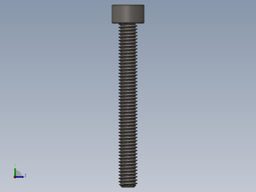 Screw_DIN_912_M4x35F_A2.SLDPRT公制内六角螺钉左视缩略图