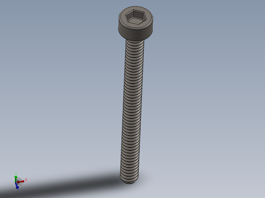 Screw_DIN_912_M1.6x18F_A2.SLDPRT公制内六角螺钉主视图