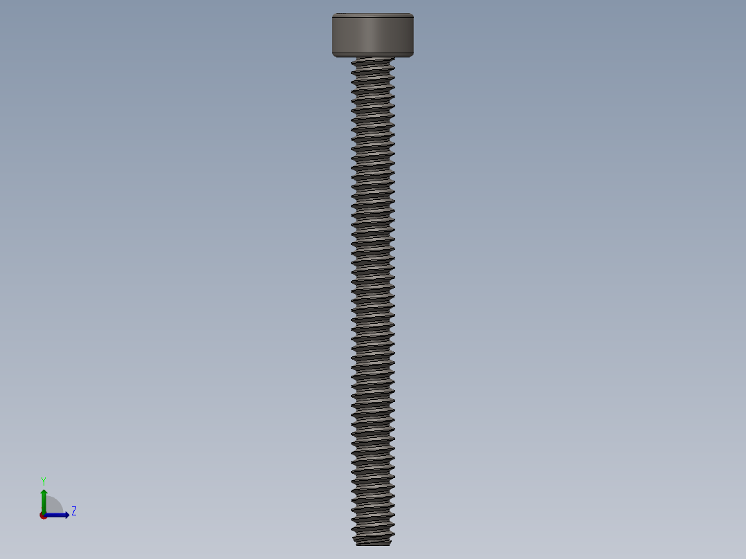 Screw_DIN_912_M1.6x18F_A2.SLDPRT公制内六角螺钉左视图