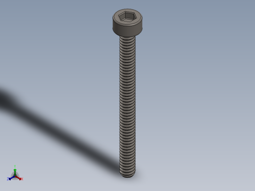 Screw_DIN_912_M1.6x18F_A2.SLDPRT公制内六角螺钉正等轴测缩略图