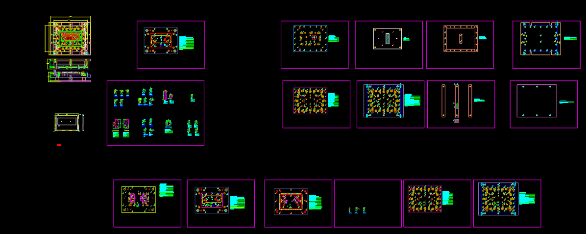 现代笔记本外壳切边模具设计图
