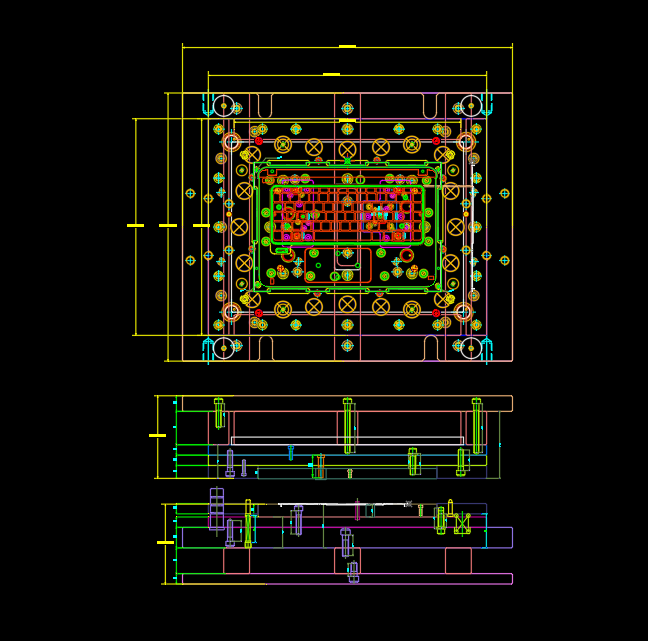 现代笔记本外壳切边模具设计图