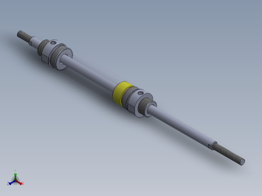 圆形气动缸（双杆型）40x16x132毫米