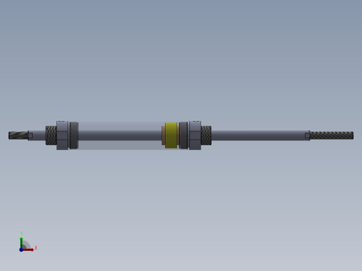 圆形气动缸（双杆型）40x16x132毫米前视缩略图
