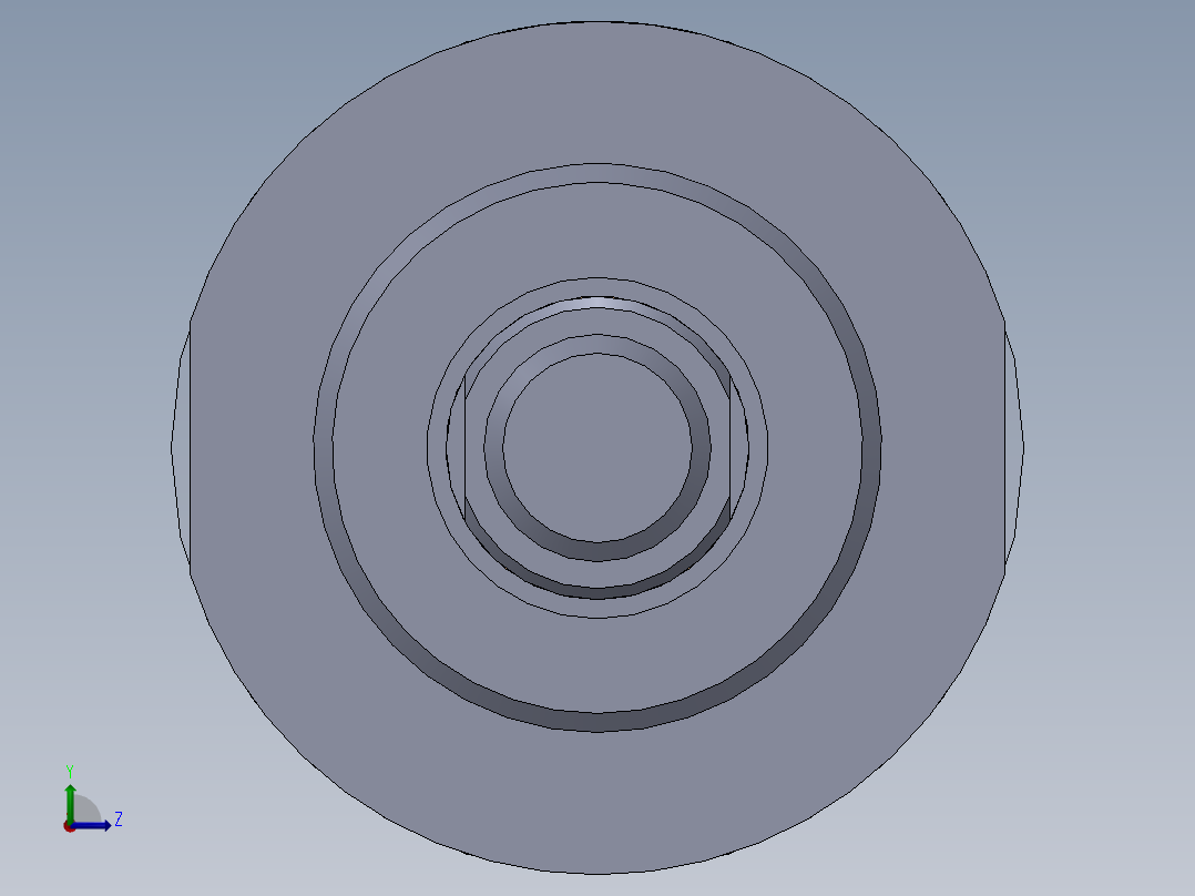 圆形气动缸（双杆型）40x16x132毫米左视图