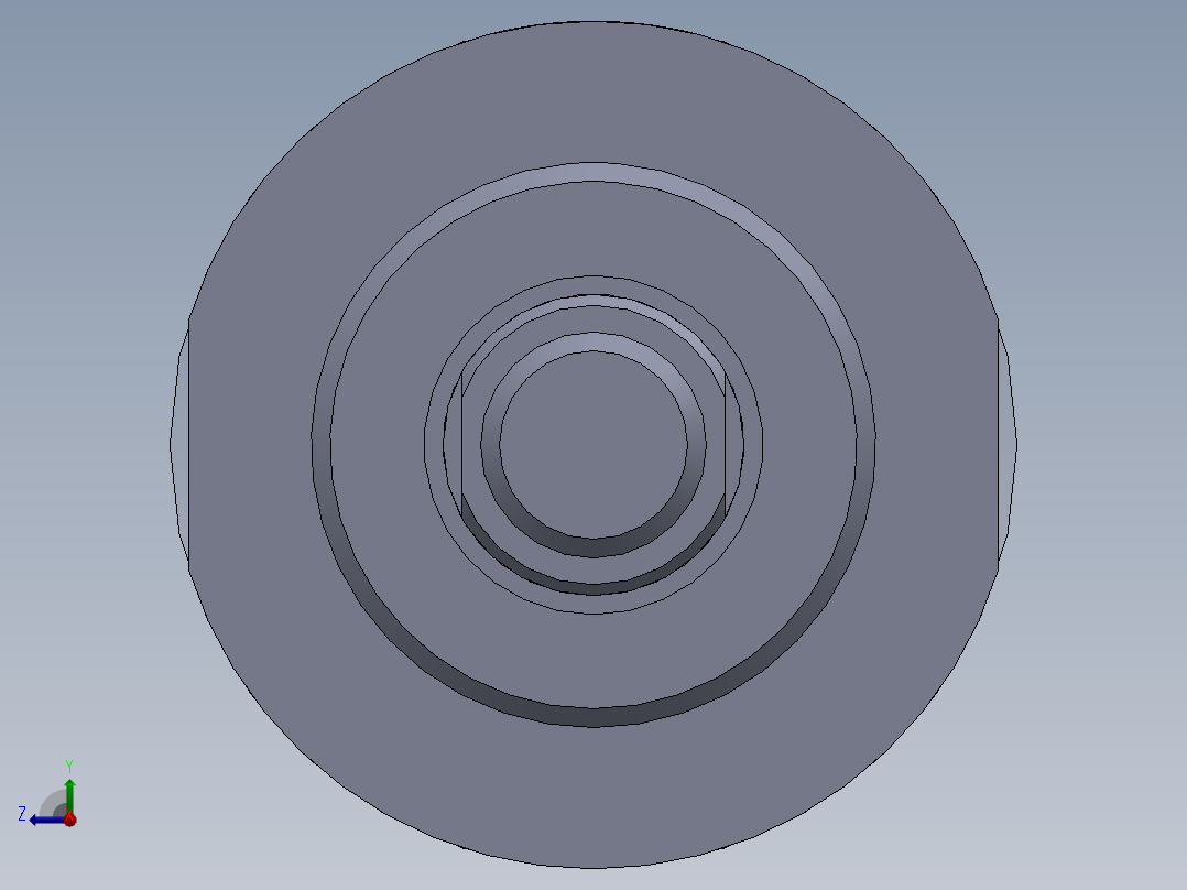 圆形气动缸（双杆型）40x16x132毫米右视图
